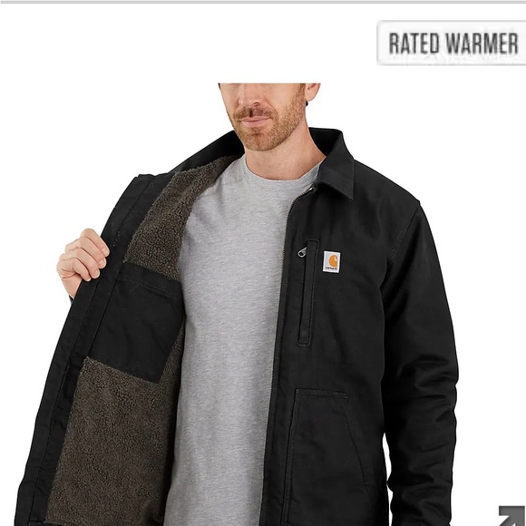 Carhartt Men's WASHED DUCK RIDGE COAT In dark brown - Picture 8 of 10